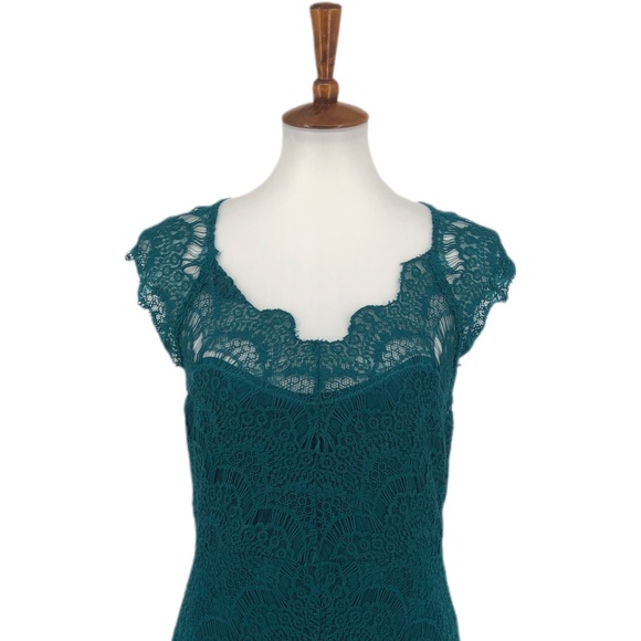 Free People Intimately Teal Lace Slip Dress - Picture 4 of 9